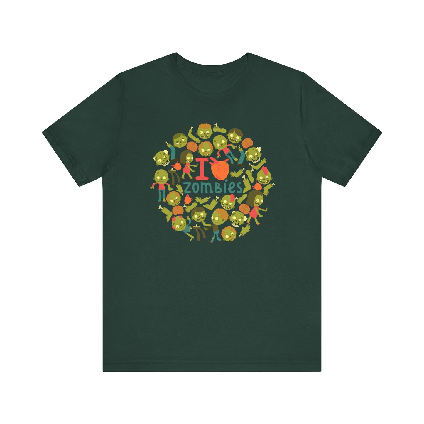 I Love Zombies - Zombie Hand Unisex Halloween Shirt
