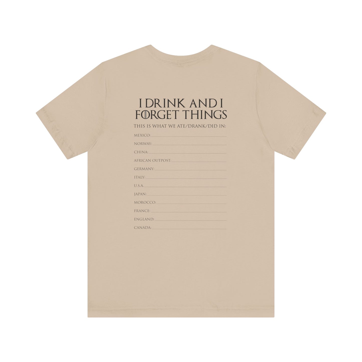 Game of Thirst Epcot Group Drinking Shirt