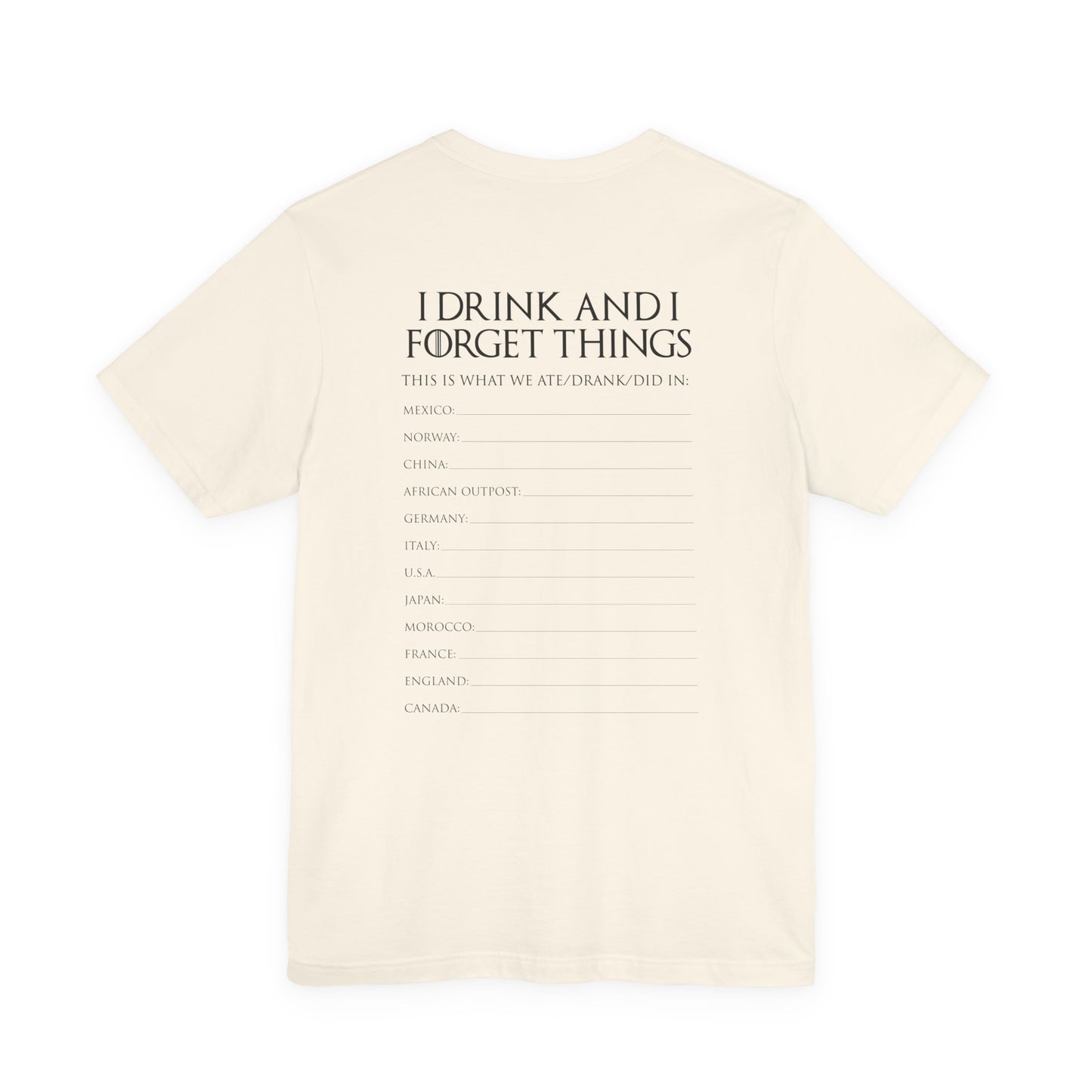 Game of Thirst Epcot Group Drinking Shirt