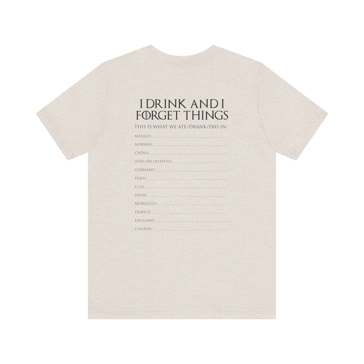 Game of Thirst Epcot Group Drinking Shirt