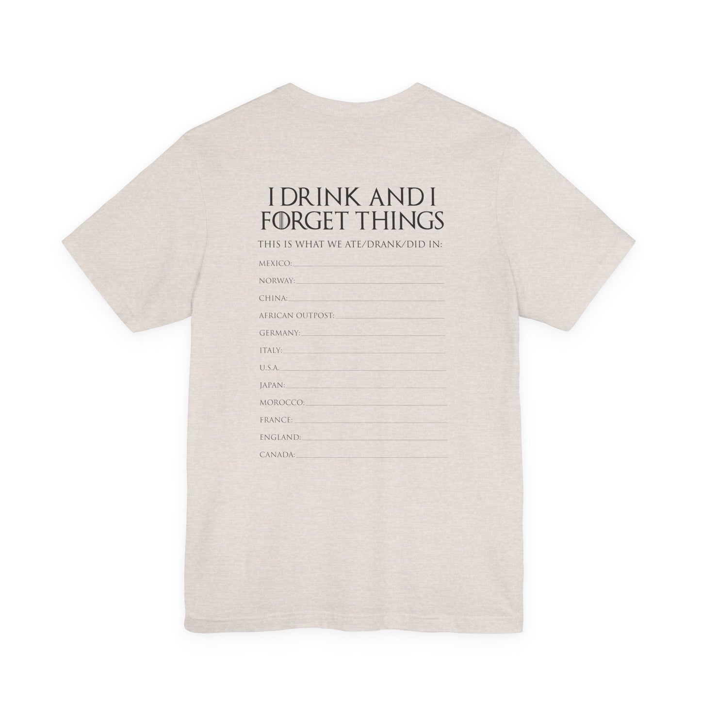 Game of Thirst Epcot Group Drinking Shirt