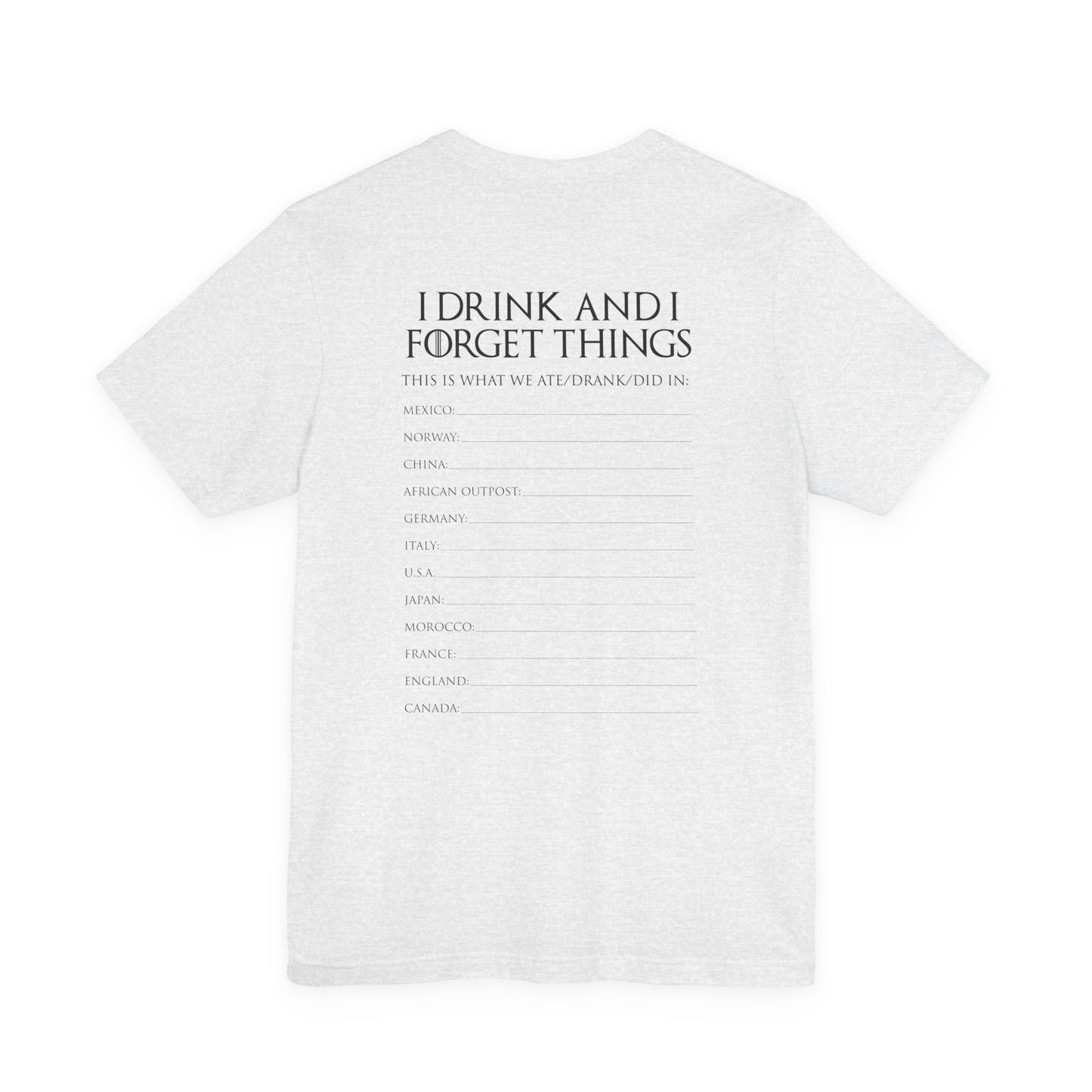 Game of Thirst Epcot Group Drinking Shirt