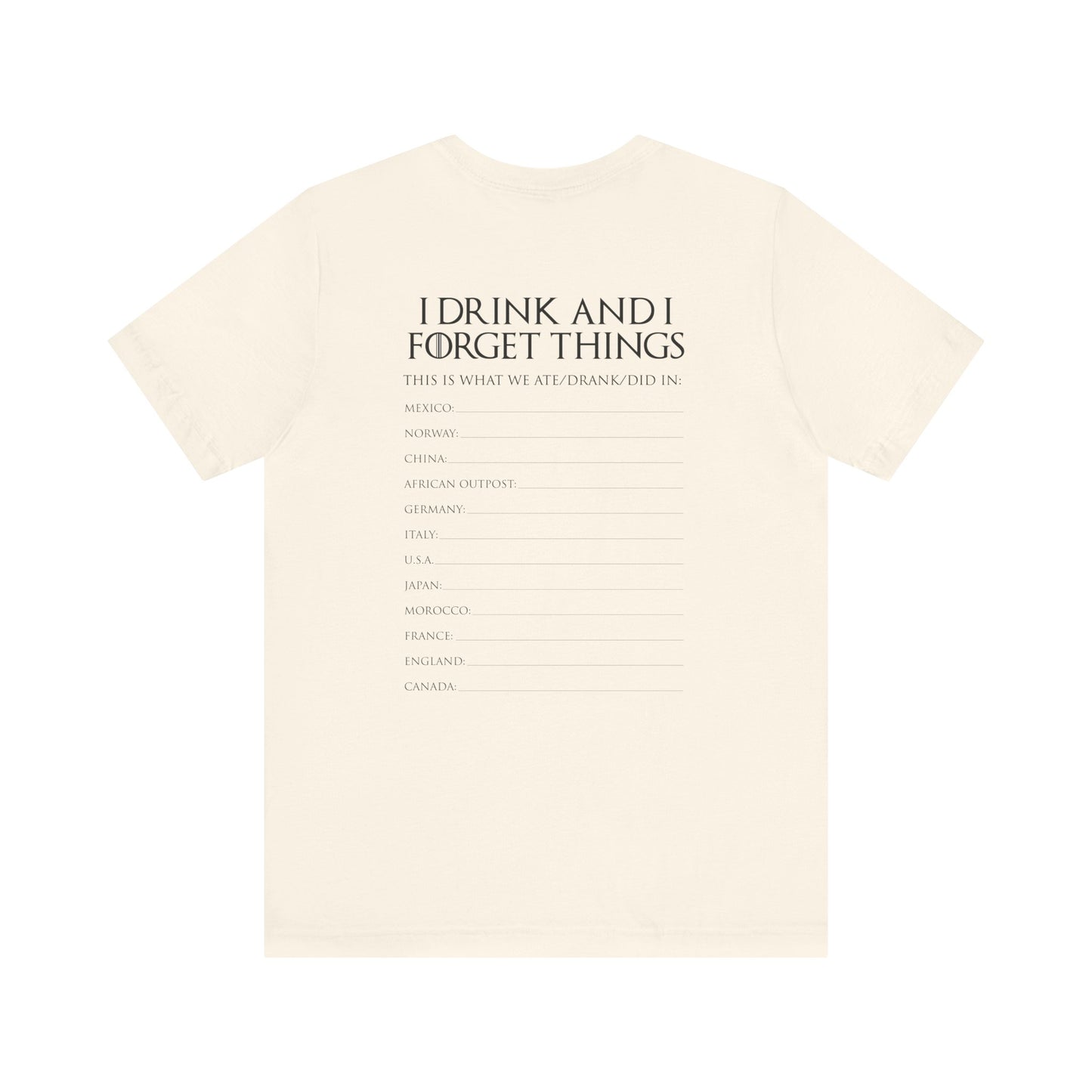 Game of Thirst Epcot Group Drinking Shirt