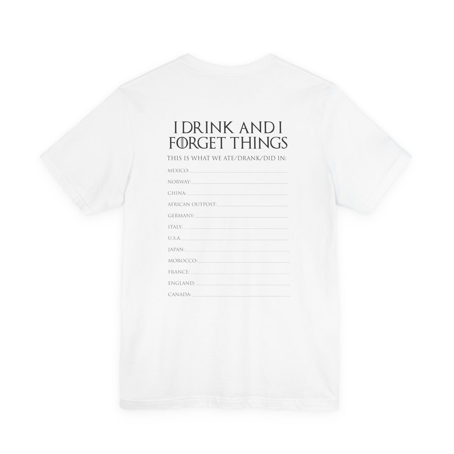 Game of Thirst Epcot Group Drinking Shirt