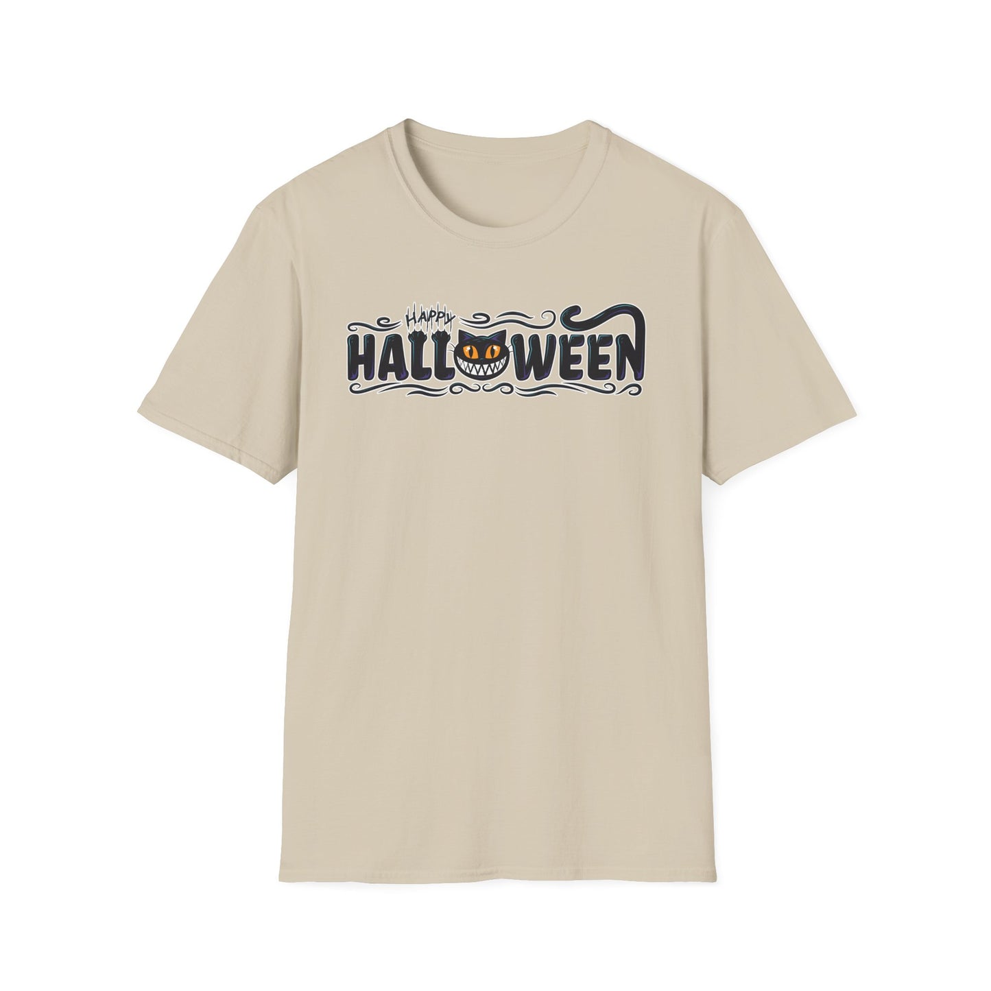 Happy Halloween Black Cat - Unisex Halloween T-Shirt