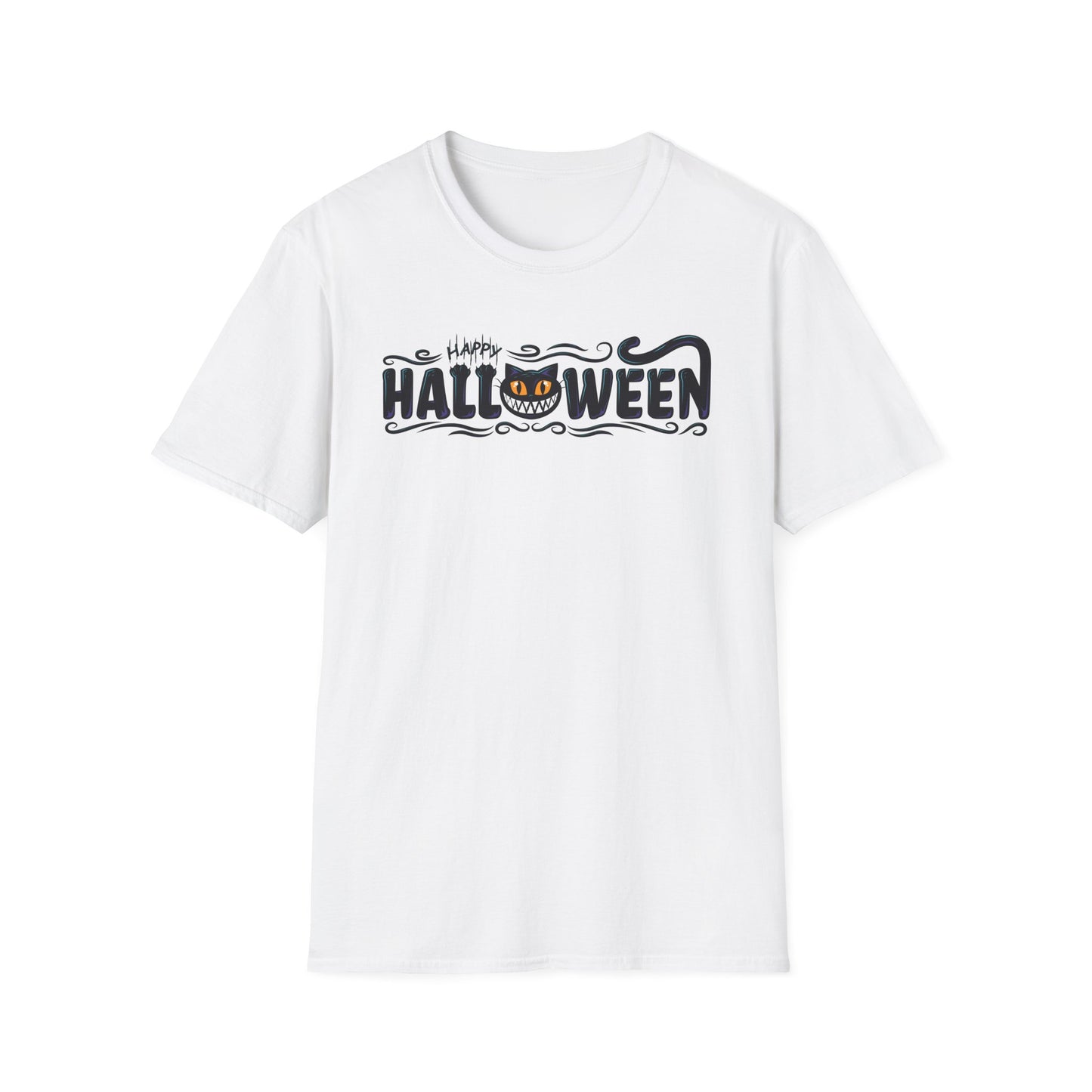 Happy Halloween Black Cat - Unisex Halloween T-Shirt