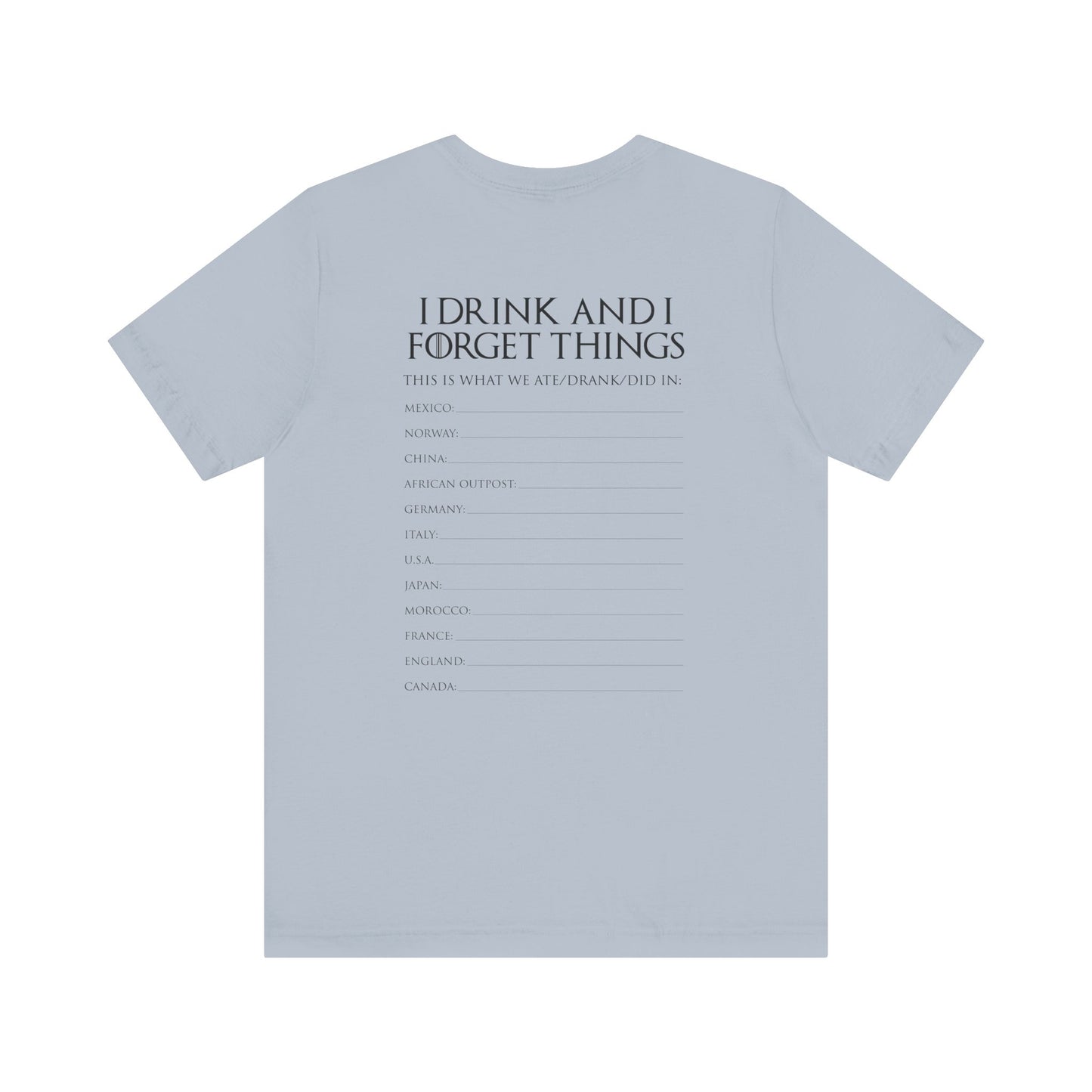 Game of Thirst Epcot Group Drinking Shirt