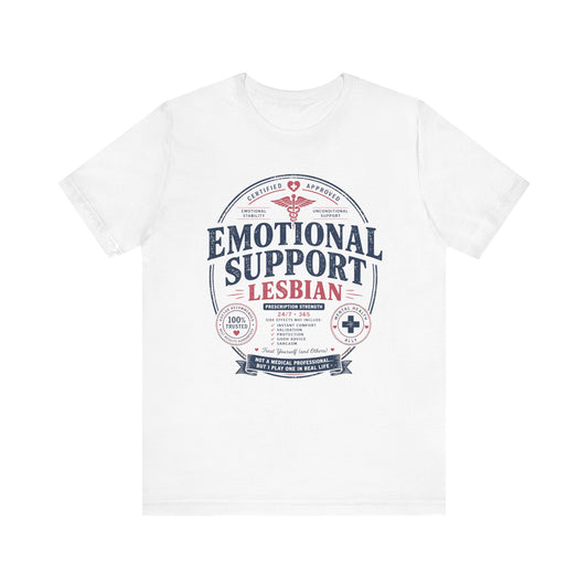 Emotional Support Lesbian Unisex Tee