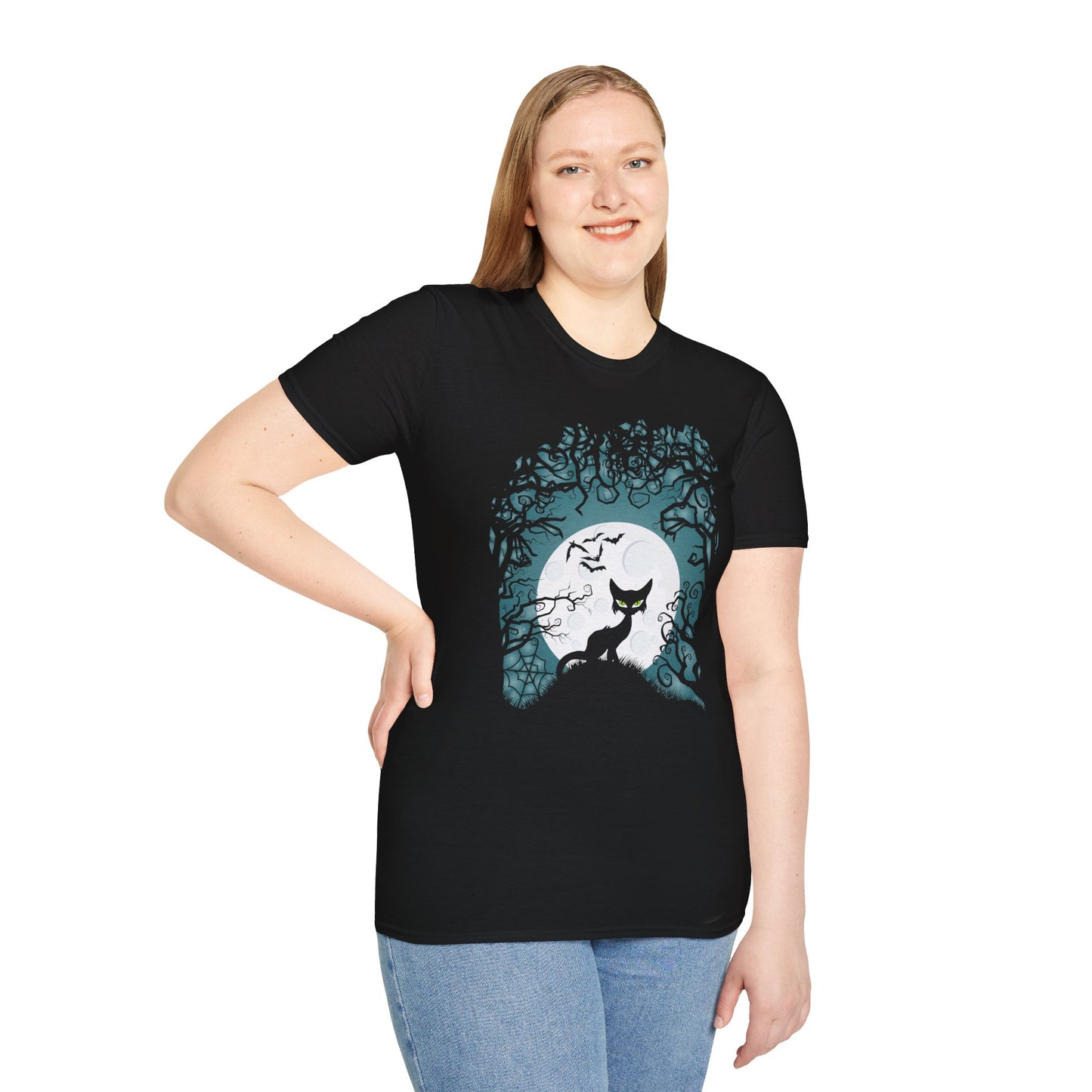 Halloween Black Cat - Classic Unisex Halloween T-Shirt