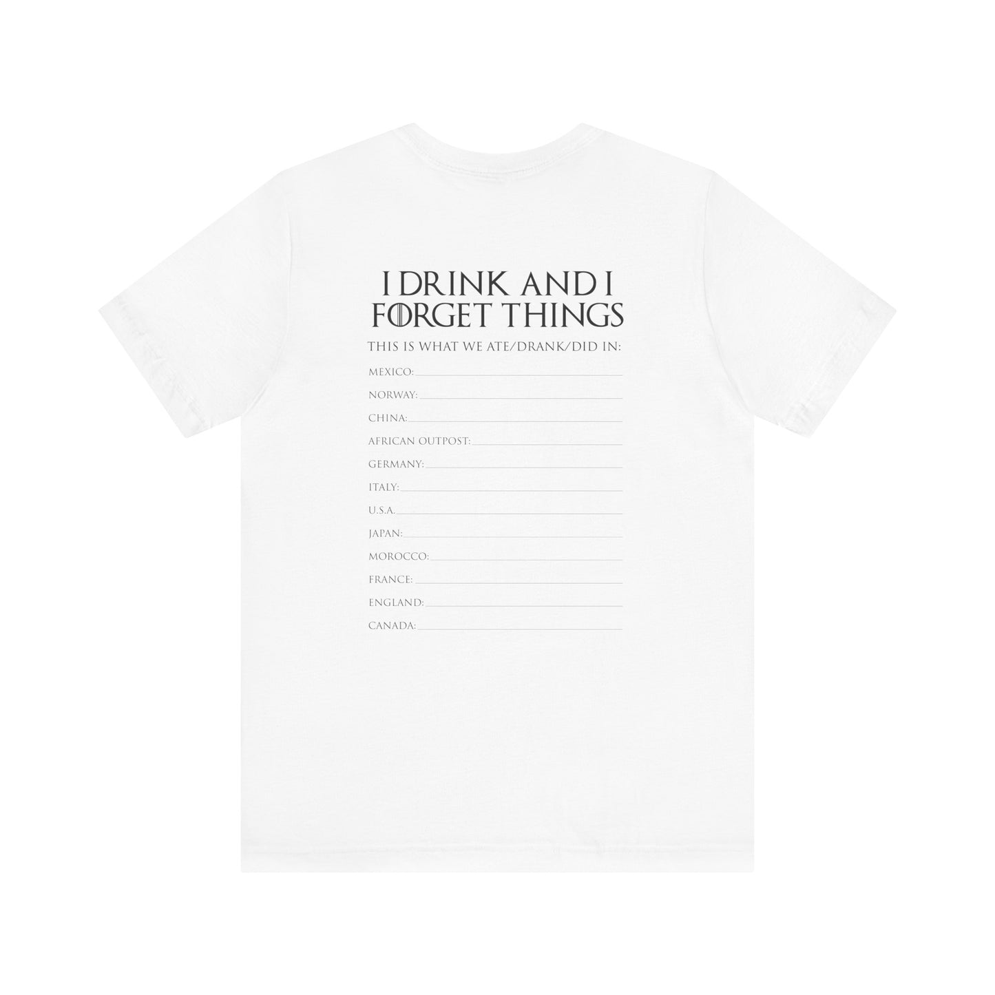 Game of Thirst Epcot Group Drinking Shirt