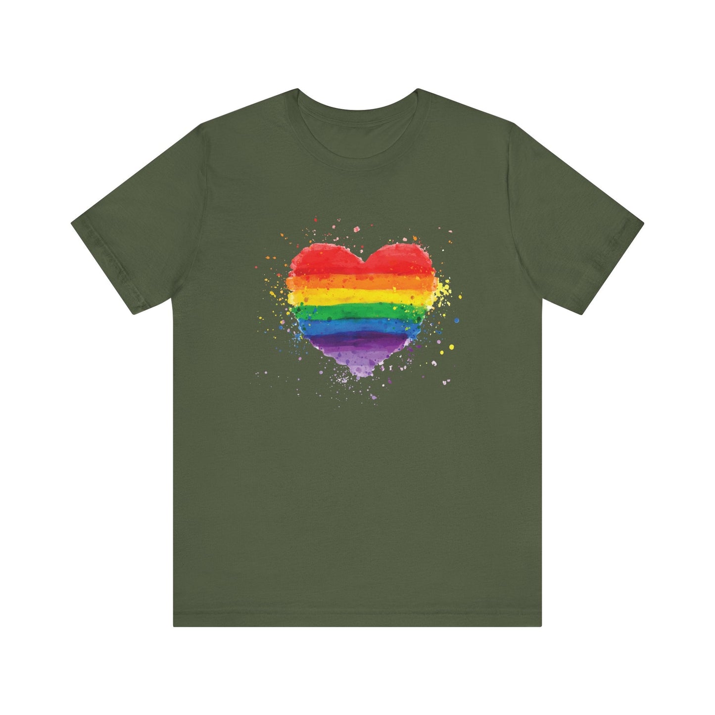 LGBTQ+ Rainbow Heart Unisex Pride Shirt