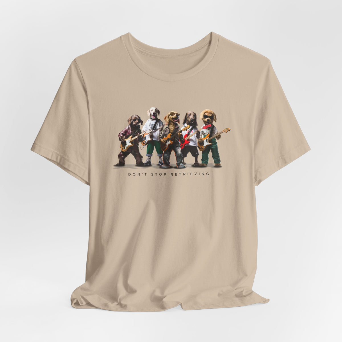 Rock Band Dogs Graphic Tee — "Don't Stop Retrievin'"