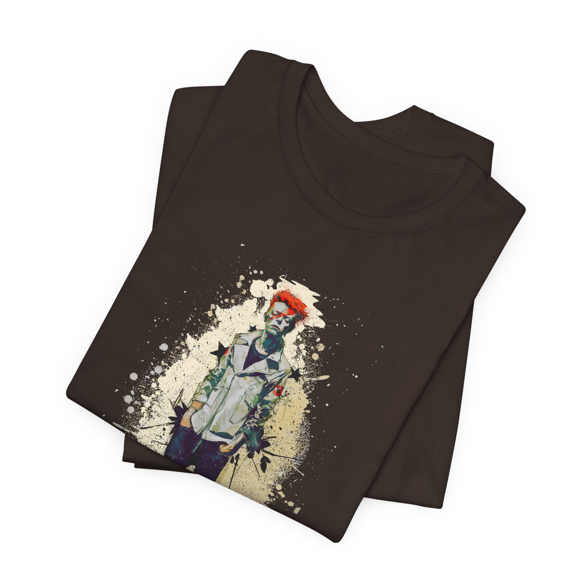 Young David Bowie graphic tee Ñ teenage punk-era portrait of the rock legend