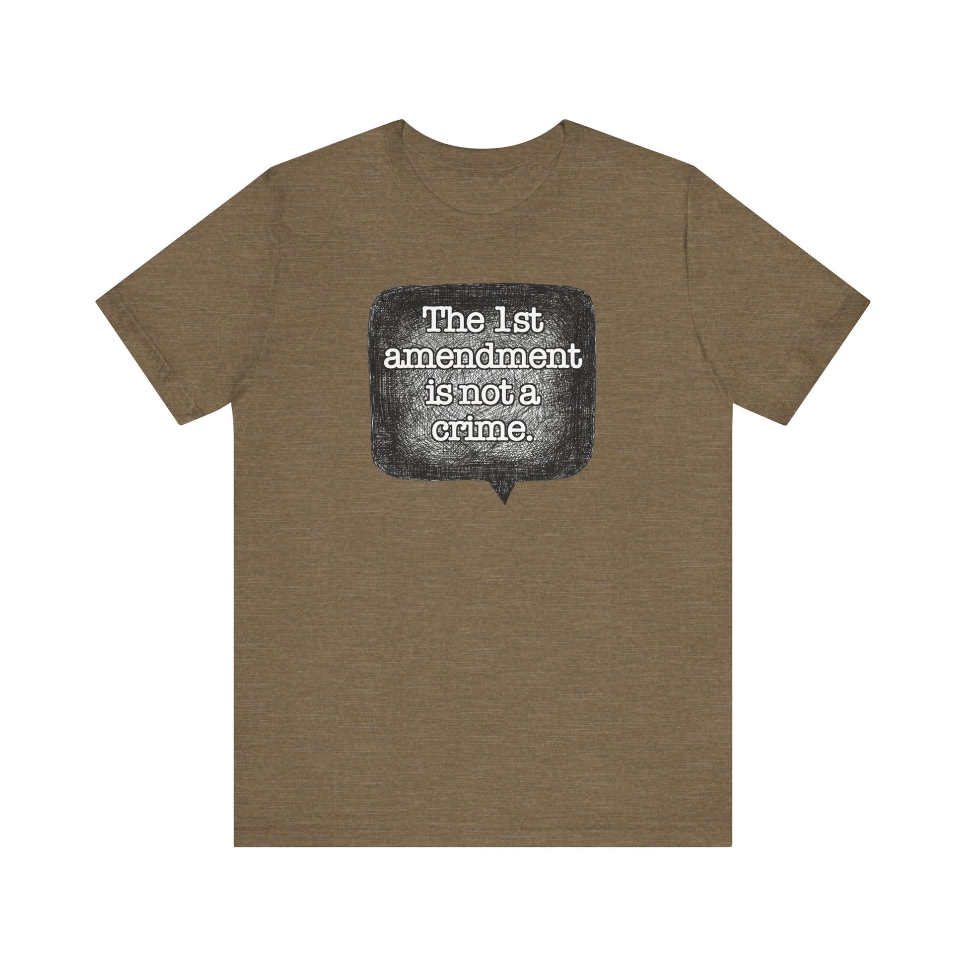 The First Amendment is not a Crime Speech Bubble t-shirt protest mens womens | Speak Out Shirts