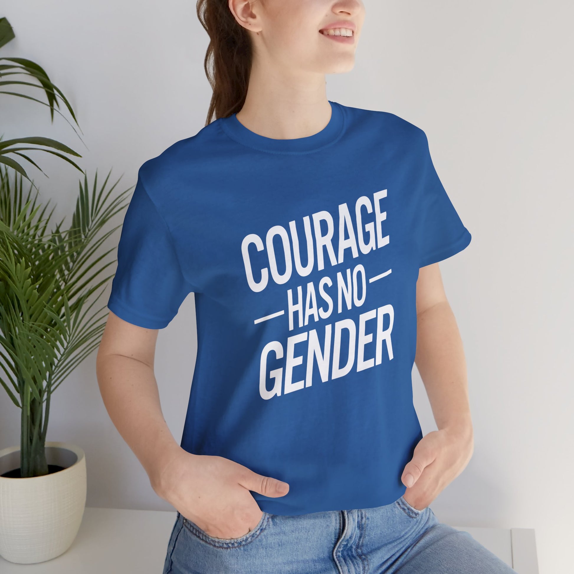 Courage Has No Gender Unisex Trans Tee - Pride Statement Shirt