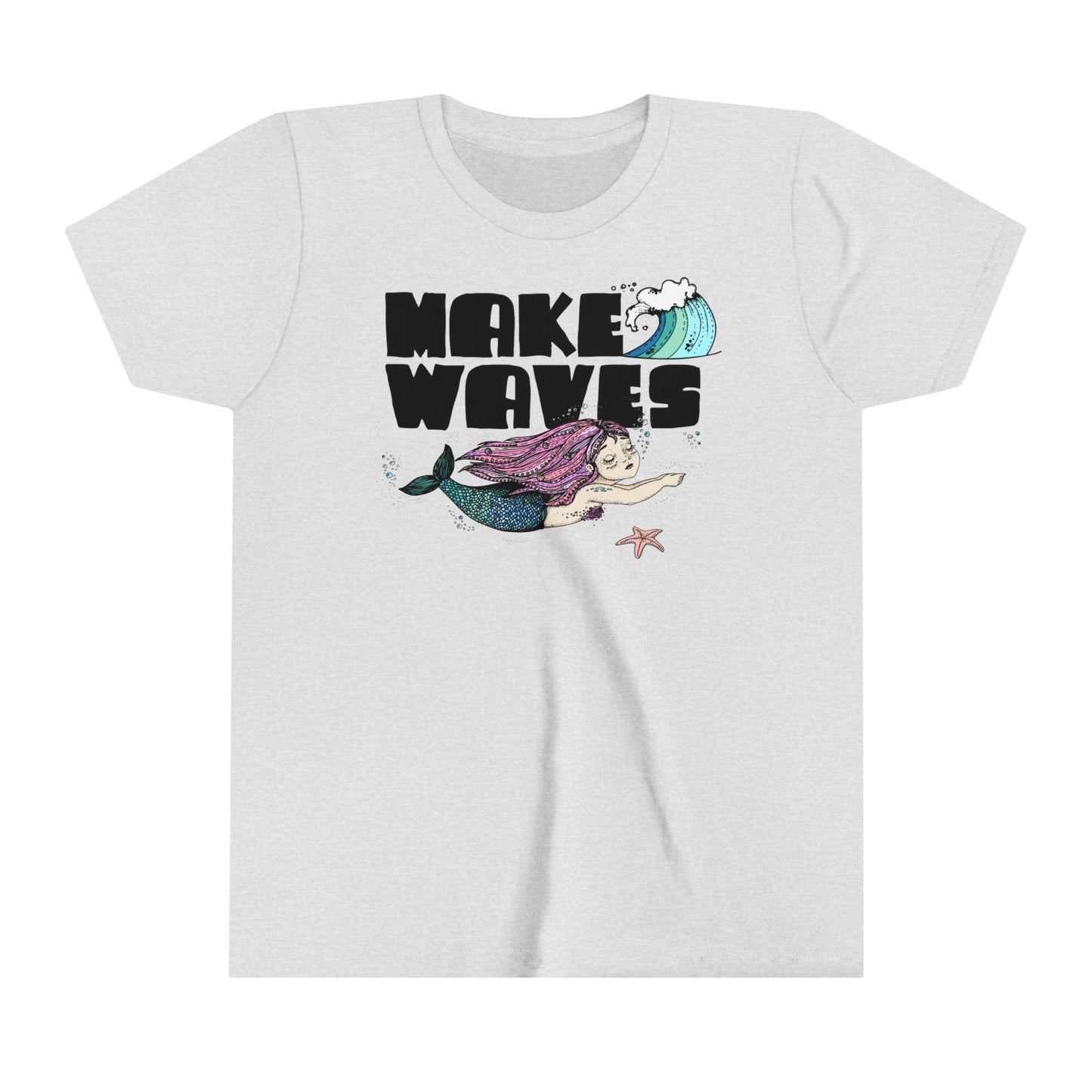 Mermaid Youth Tee - Make Waves Graphic