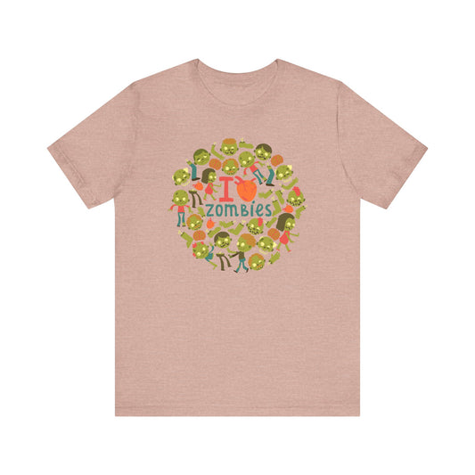 I Love Zombies - Zombie Hand Unisex Halloween Shirt