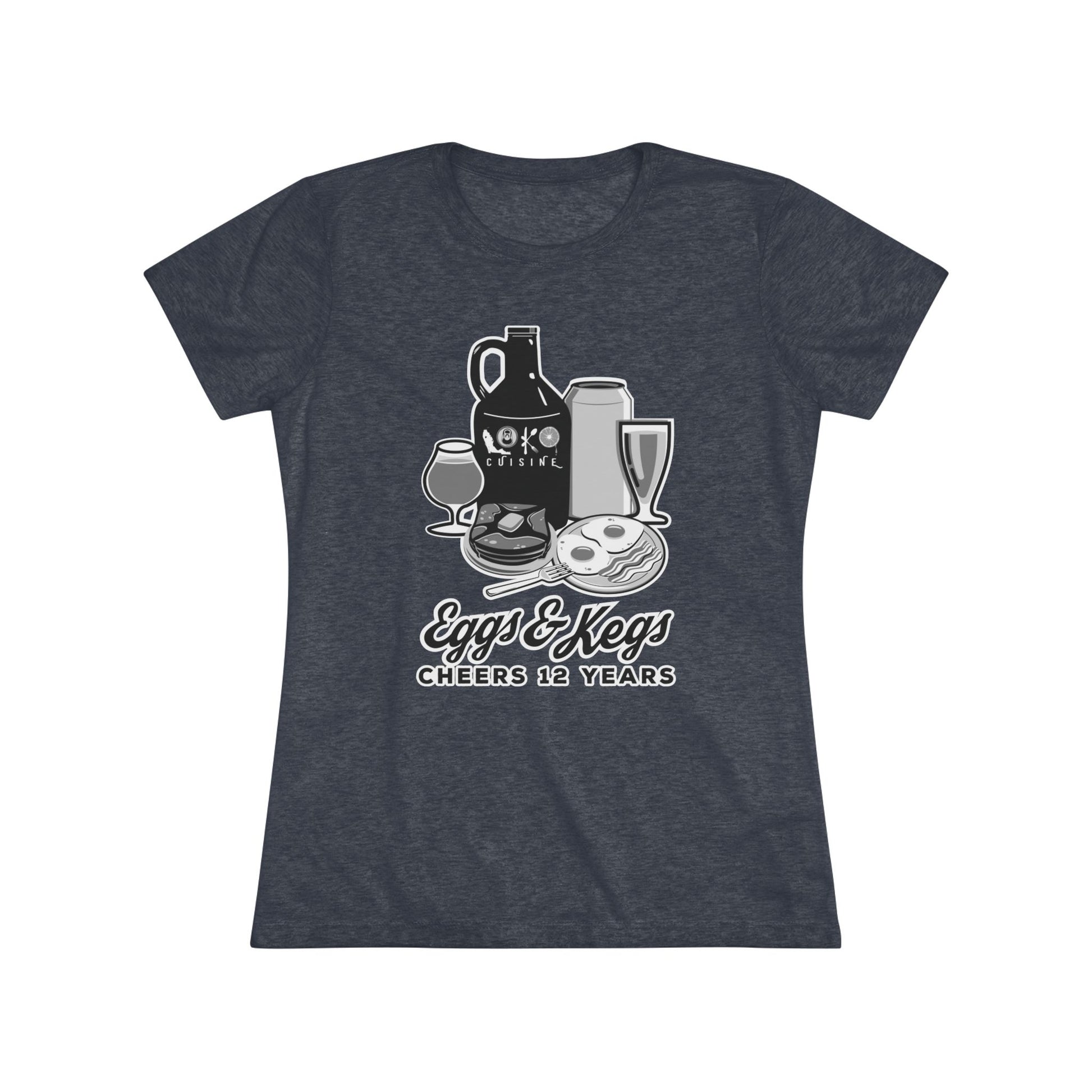 Eggs & Kegs Brunch Cheers to 12 Years Women's Tee - LOKO