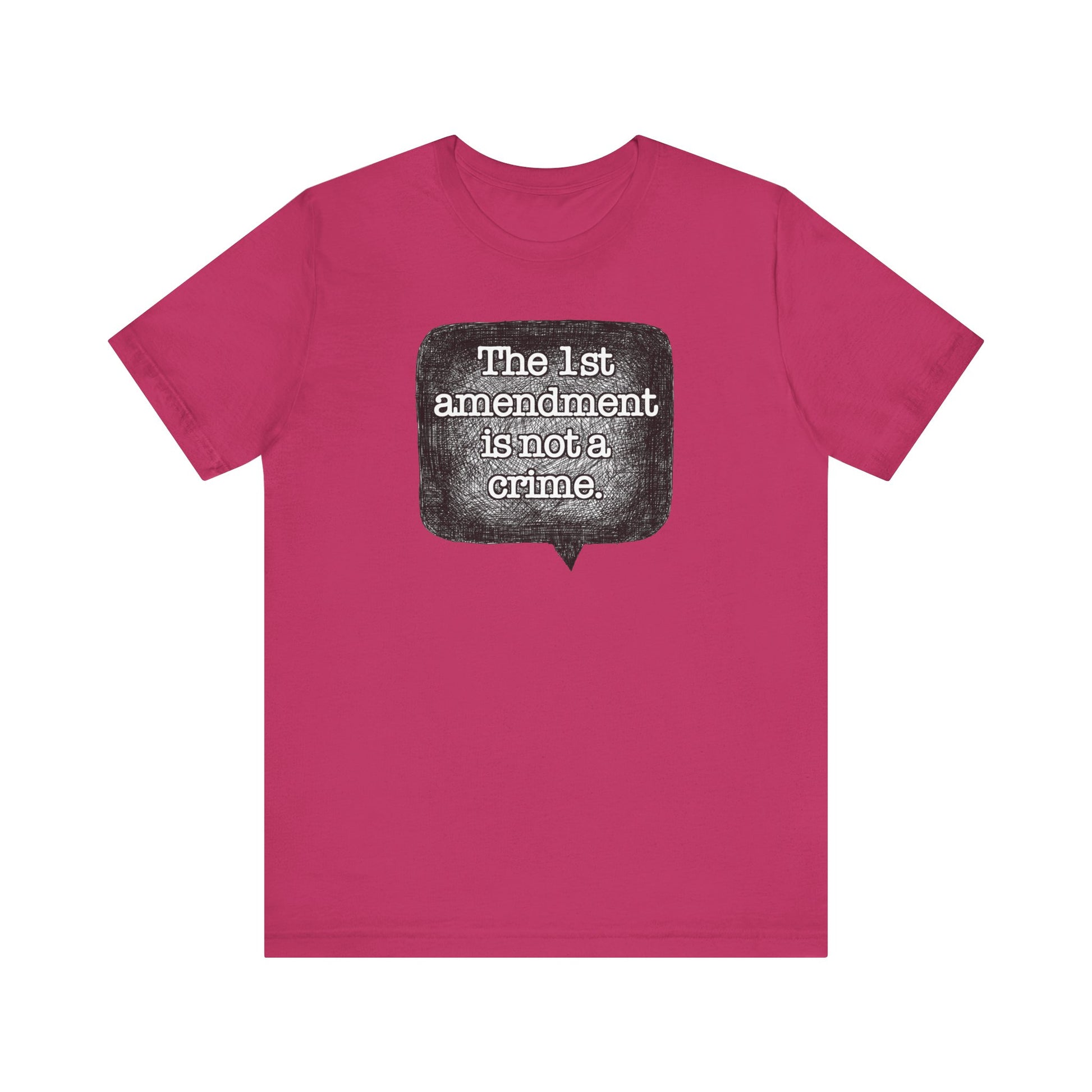 The First Amendment is not a Crime Speech Bubble t-shirt protest mens womens | Speak Out Shirts