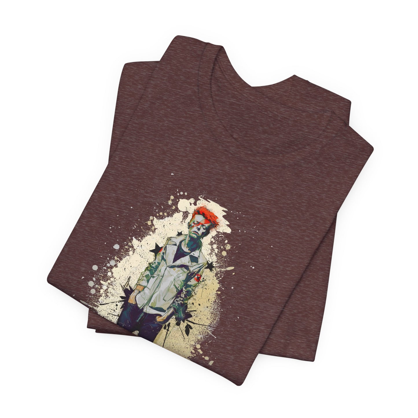 Young David Bowie graphic tee Ñ teenage punk-era portrait of the rock legend