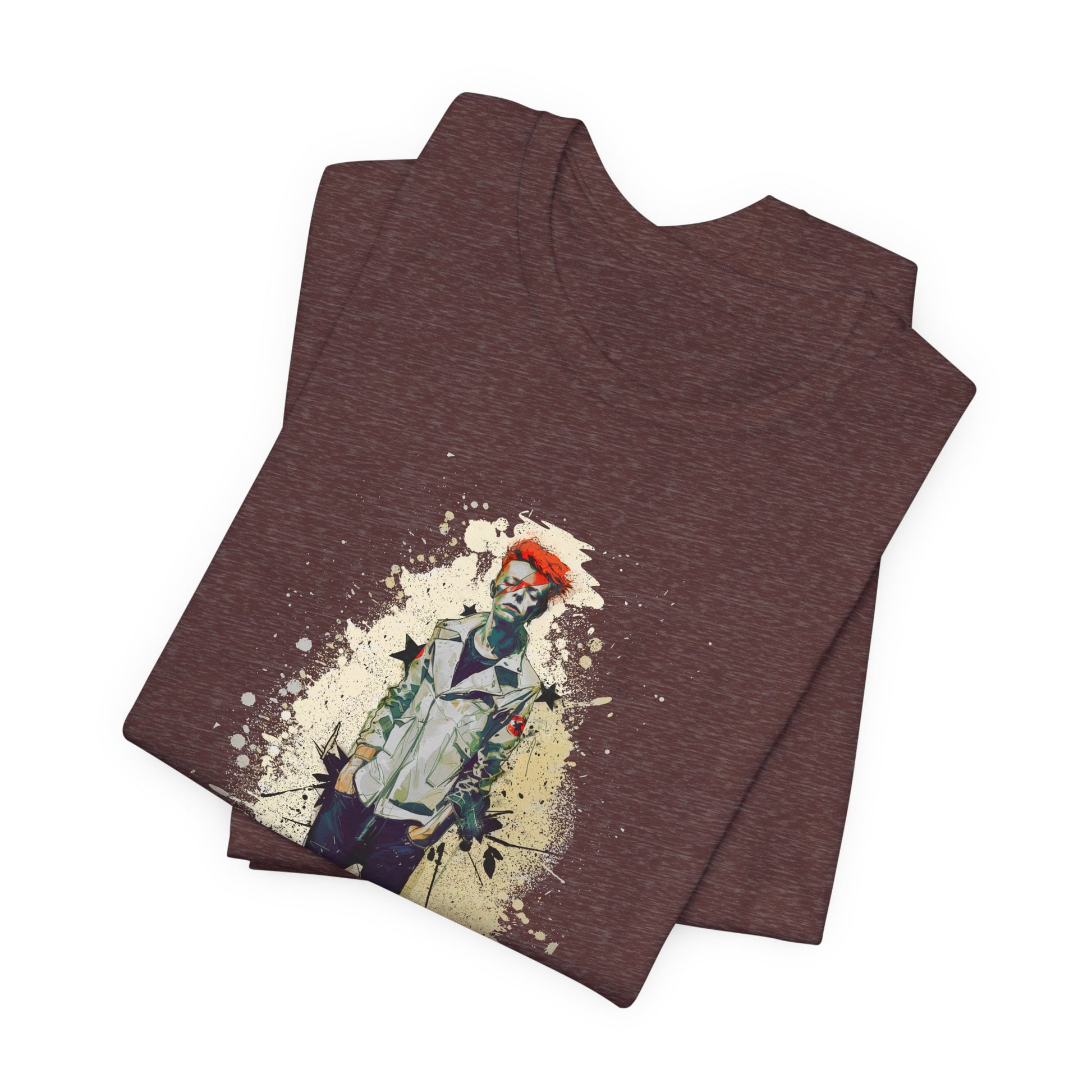 Young David Bowie graphic tee Ñ teenage punk-era portrait of the rock legend