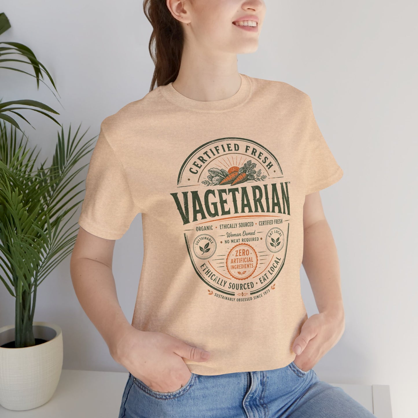 100% Certified Vagetarian - Unisex Tee