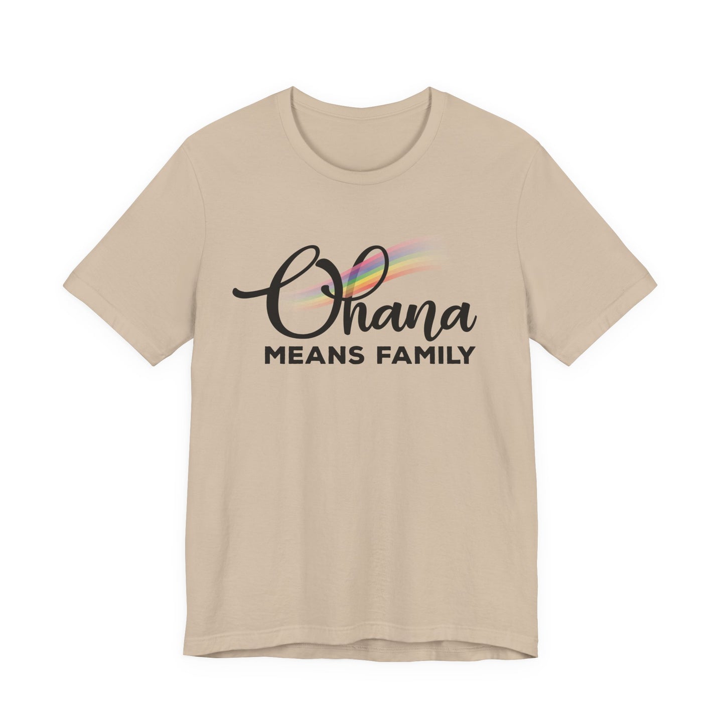 Ohana Means Family Rainbow Unisex Tee