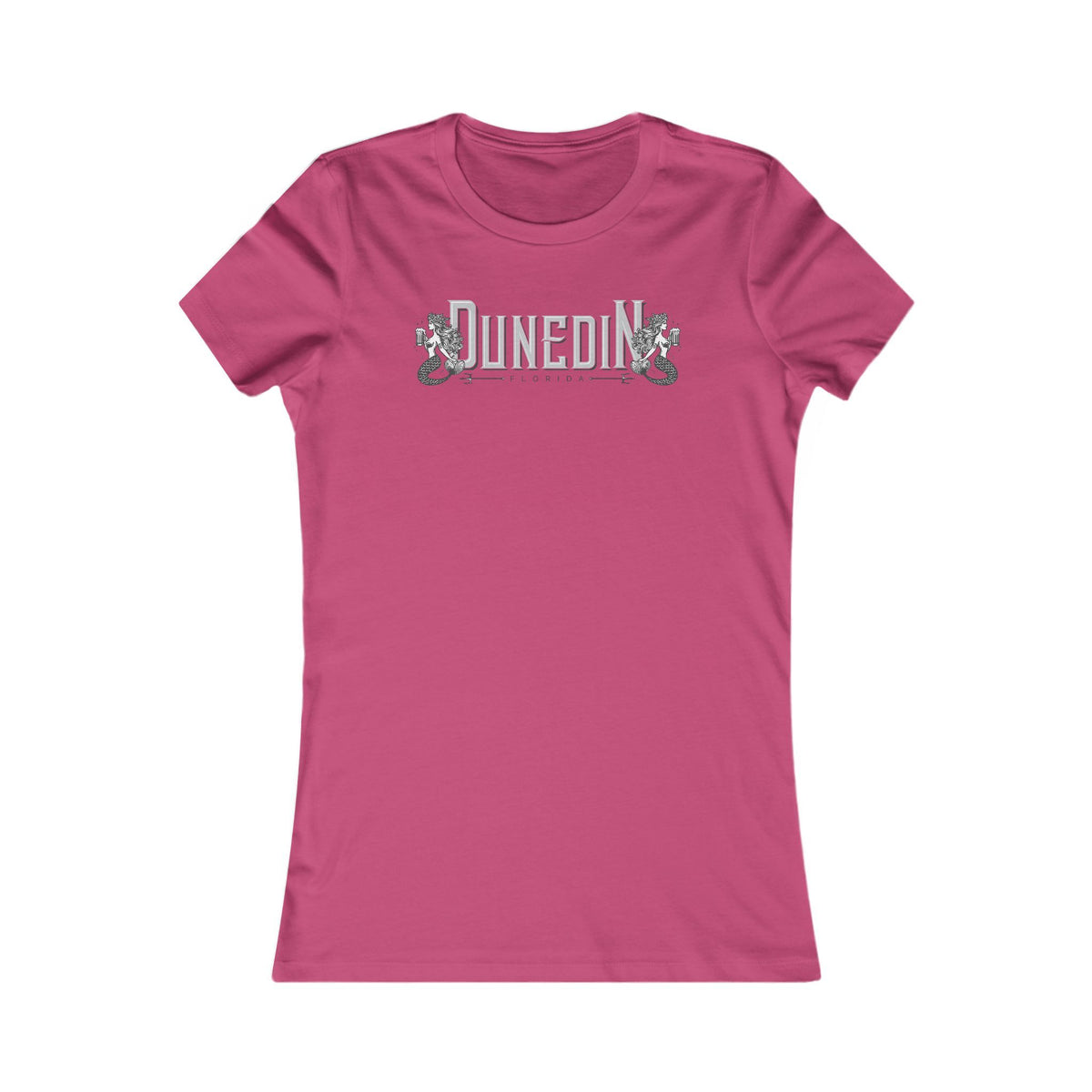 Dunedin FL Mermaids Women's Tee — Yellow Graphic Cotton Shirt