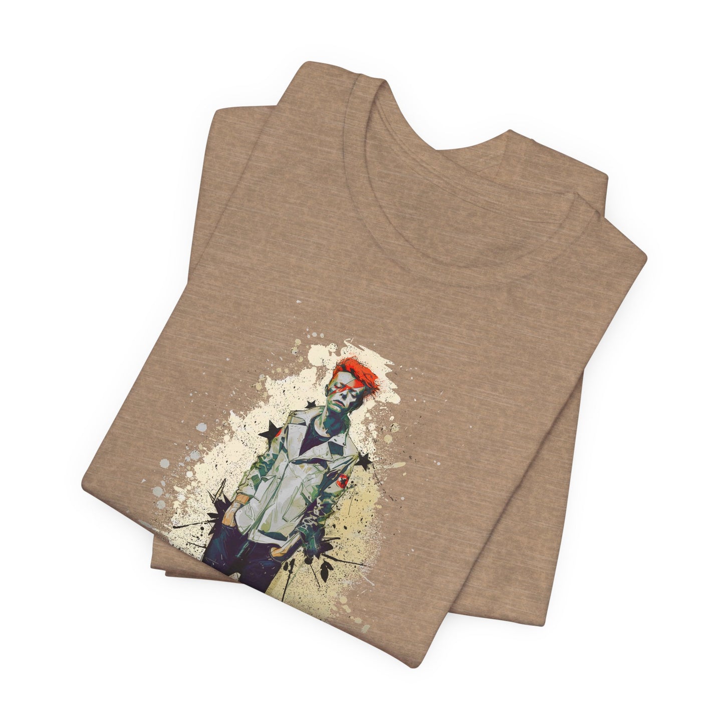 Young David Bowie graphic tee Ñ teenage punk-era portrait of the rock legend