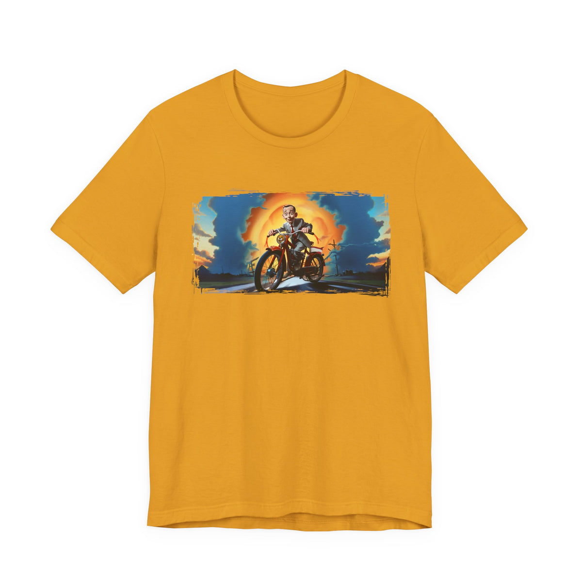 Pee Wee Herman Riding into the Sunset Graphic Tee