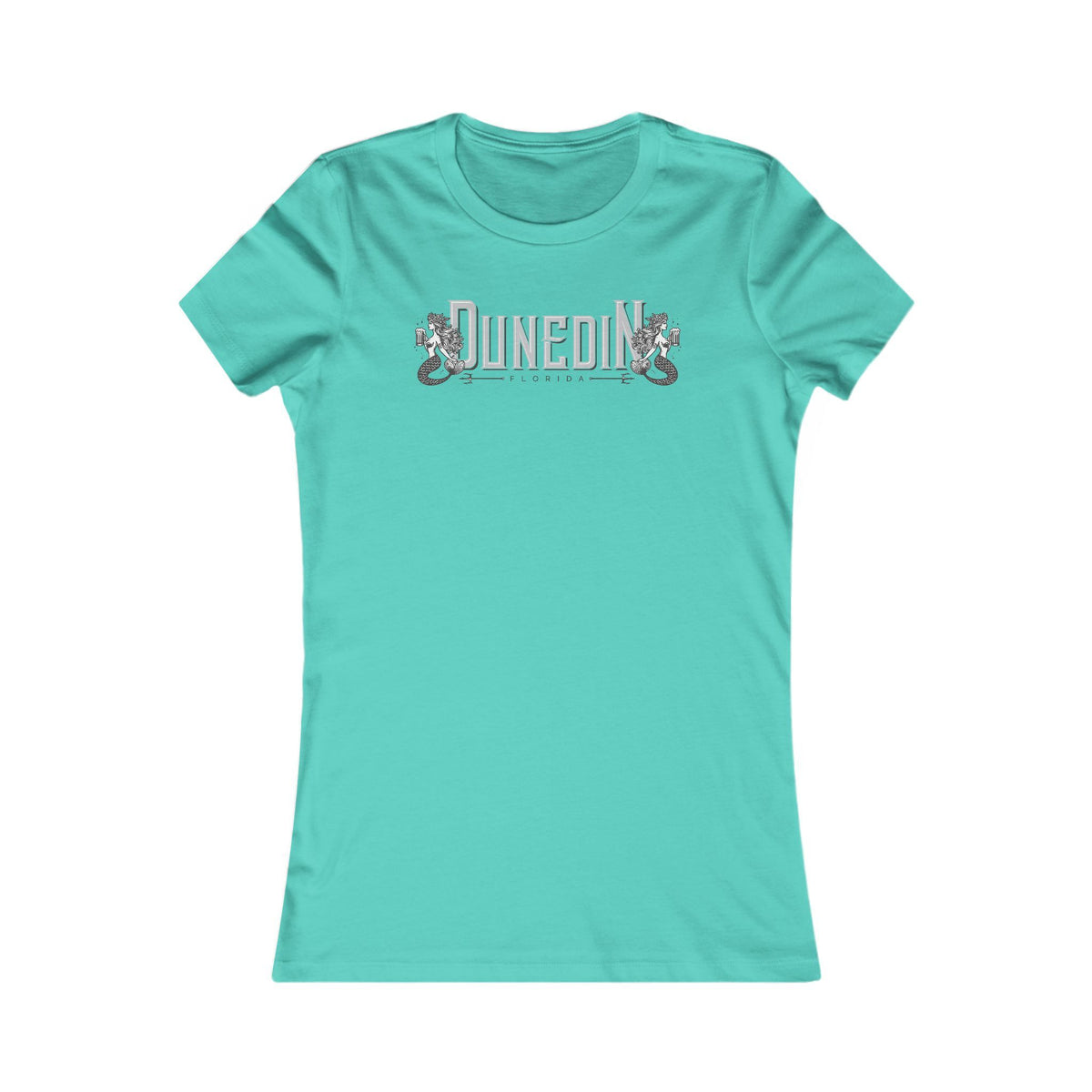 Dunedin FL Mermaids Women's Tee — Yellow Graphic Cotton Shirt