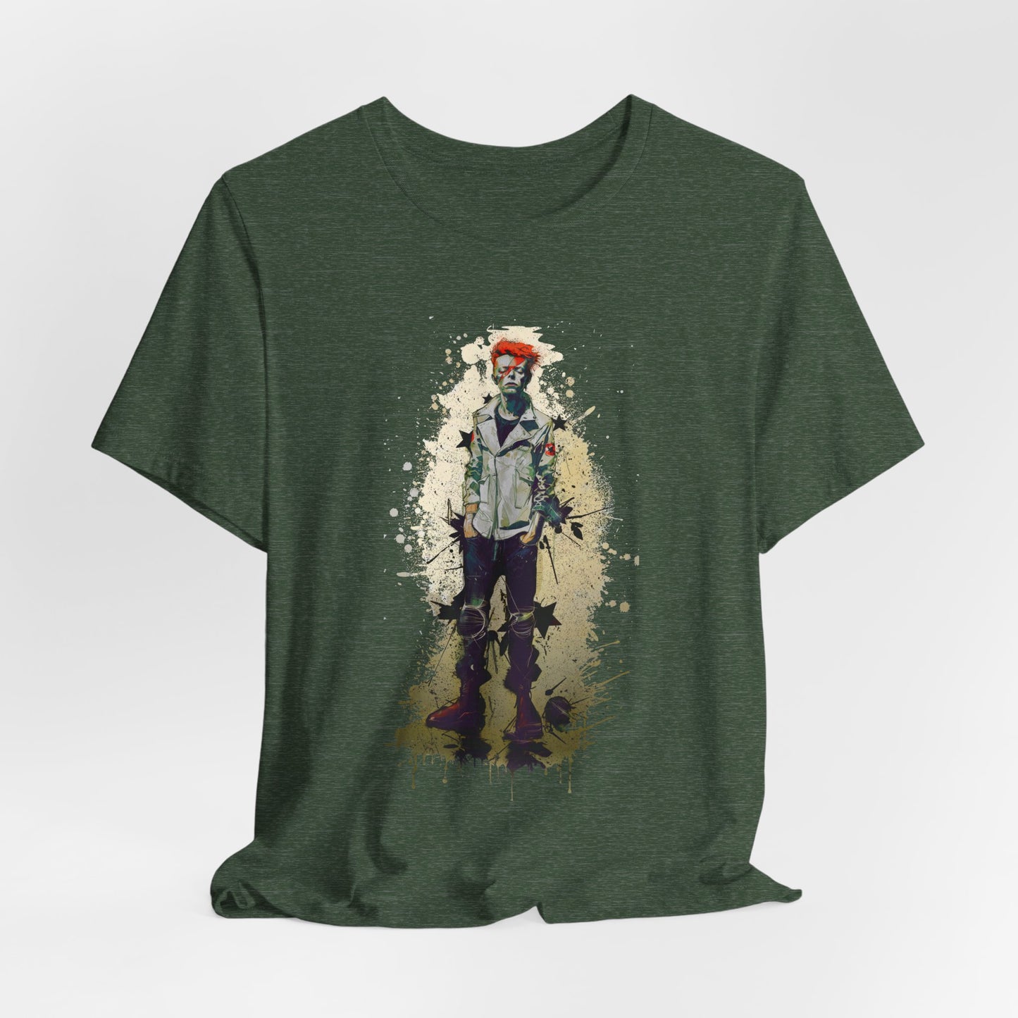 Young David Bowie graphic tee Ñ teenage punk-era portrait of the rock legend