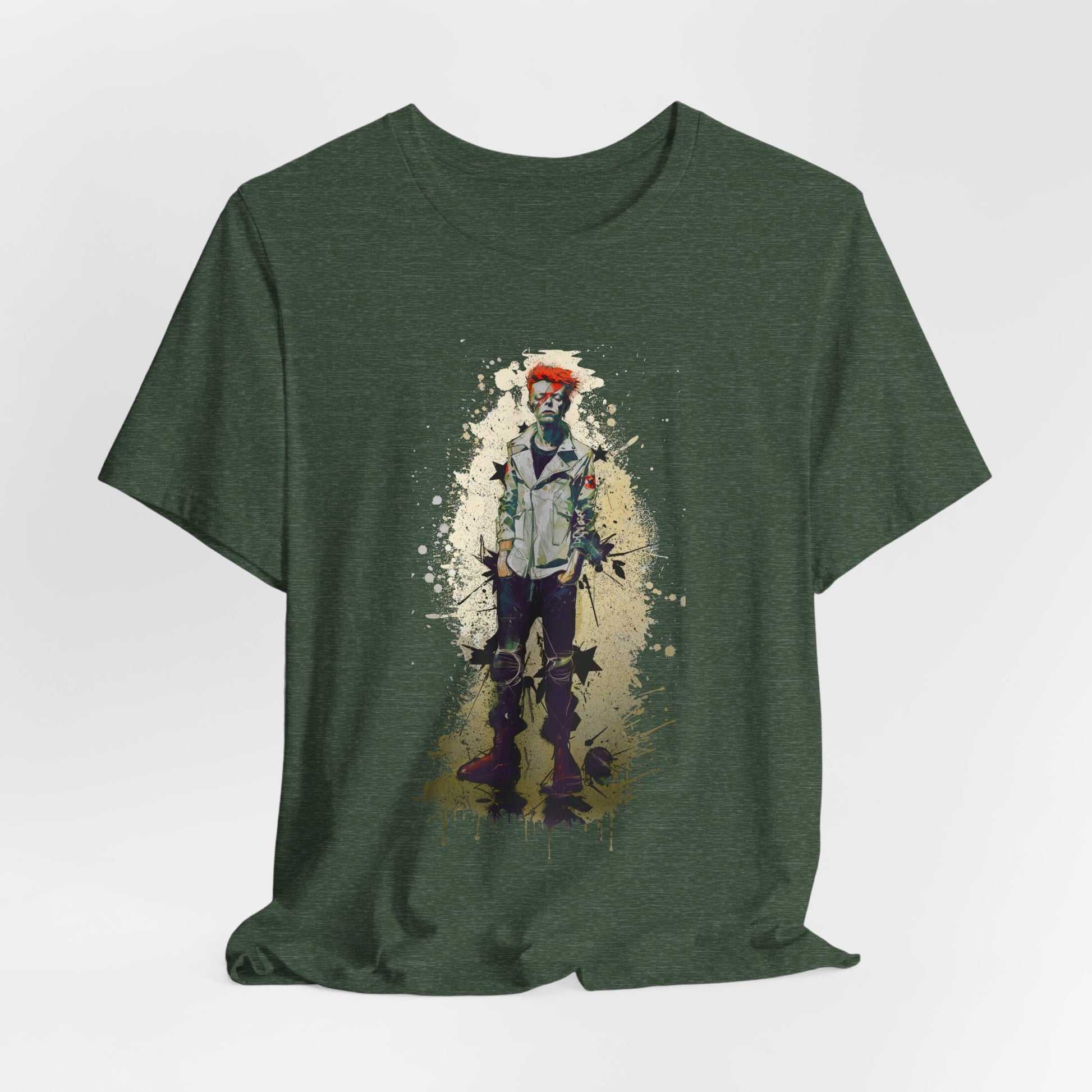 Young David Bowie graphic tee Ñ teenage punk-era portrait of the rock legend