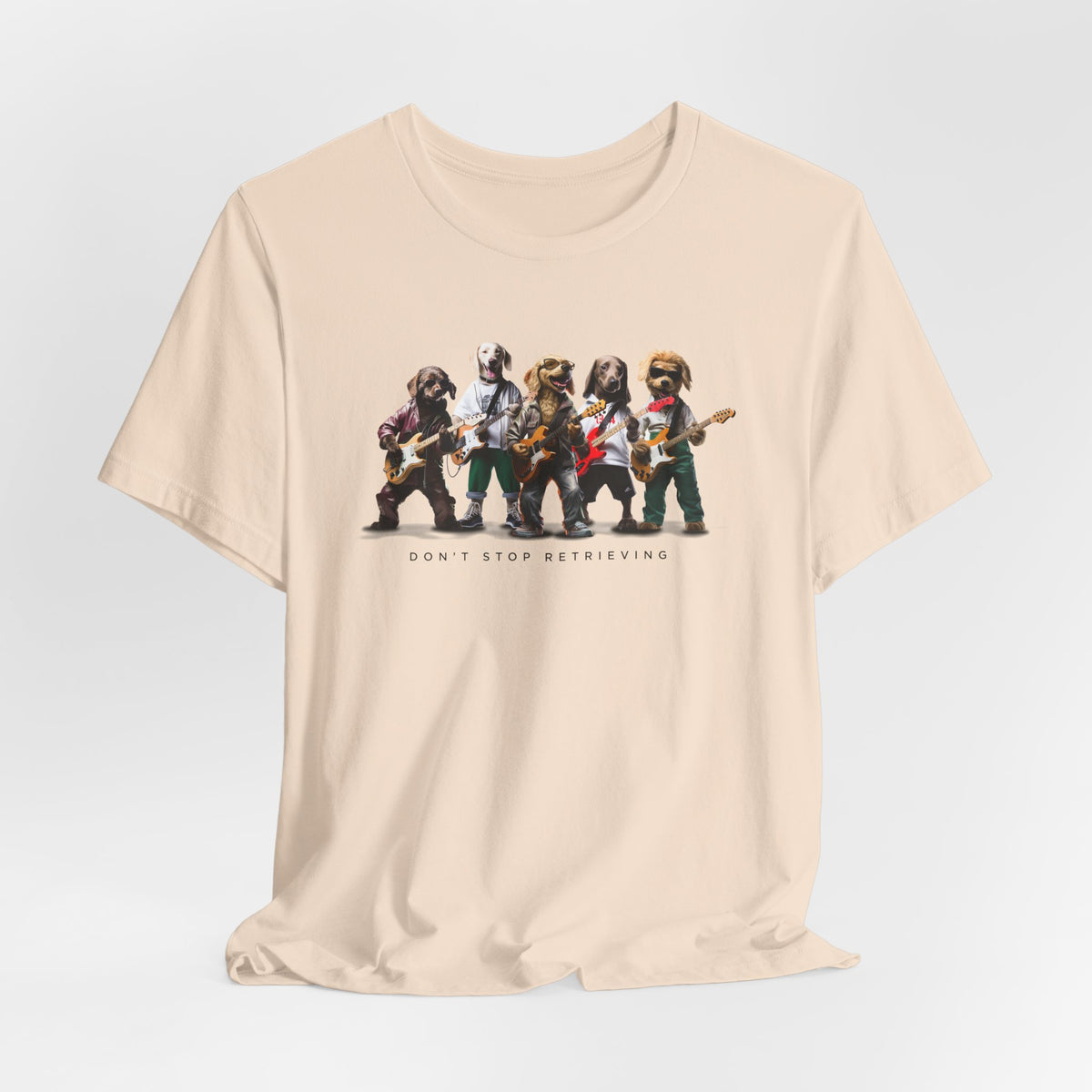 Rock Band Dogs Graphic Tee — "Don't Stop Retrievin'"