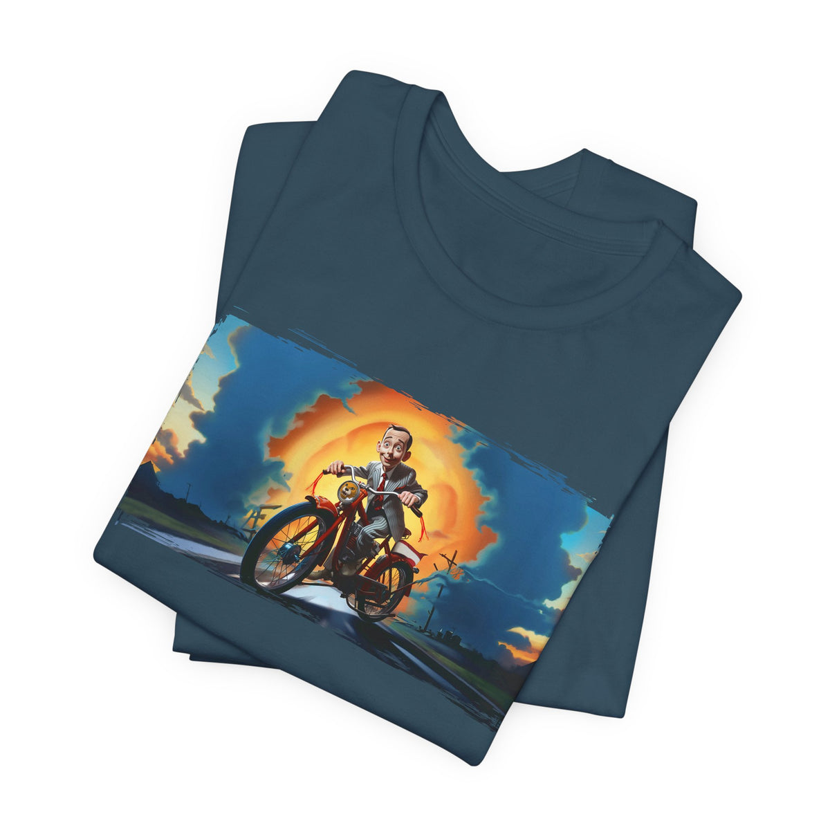 Pee Wee Herman Riding into the Sunset Graphic Tee