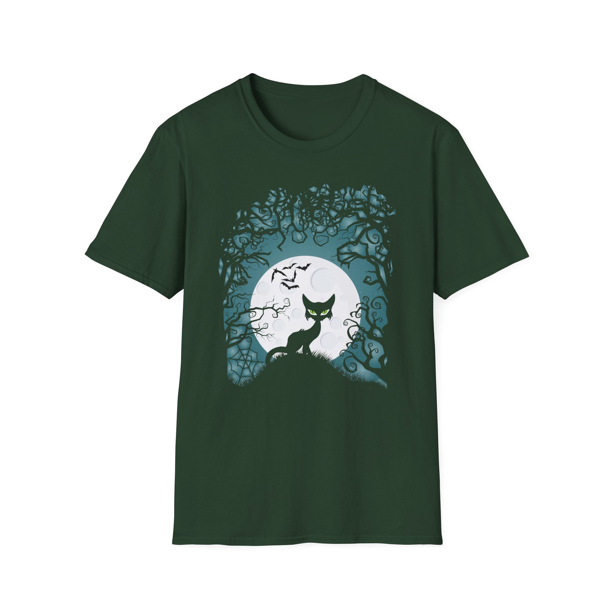 Halloween Black Cat Classic Halloween t-shirt mens womens ladies | Speak Out Shirts