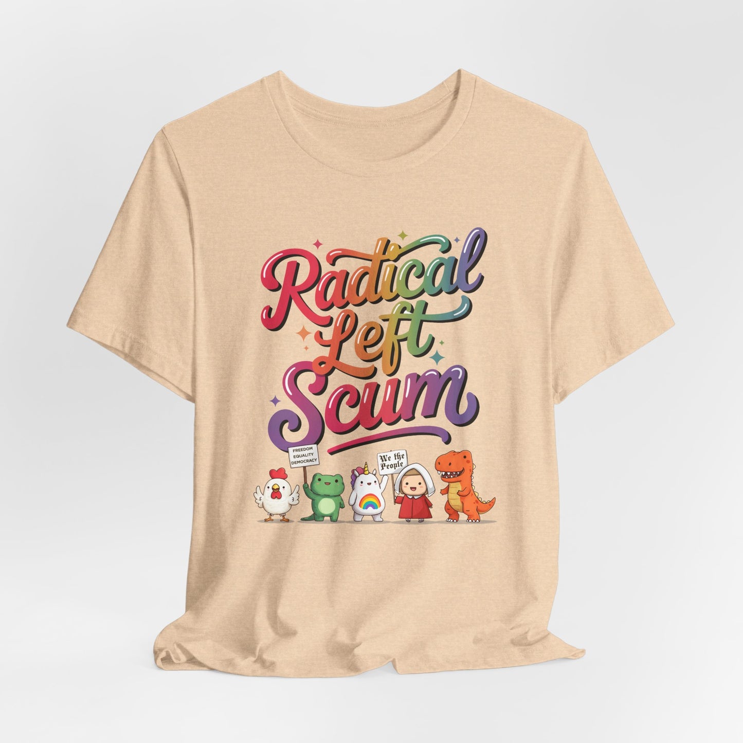 Radical Left Scum Protest Icons Short Sleeve t-shirt protest mens womens | Speak Out Shirts
