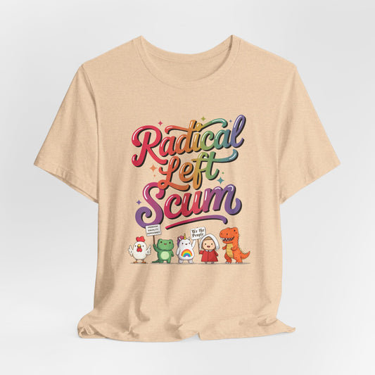 Radical Left Scum Protest Icons Short Sleeve Unisex Shirt