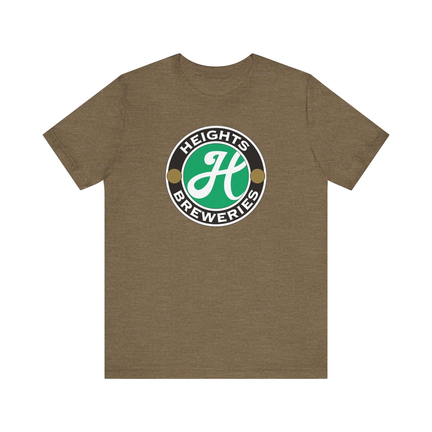 Heights Breweries Logo T‑Shirt — Retro Green Brewery Emblem Tee