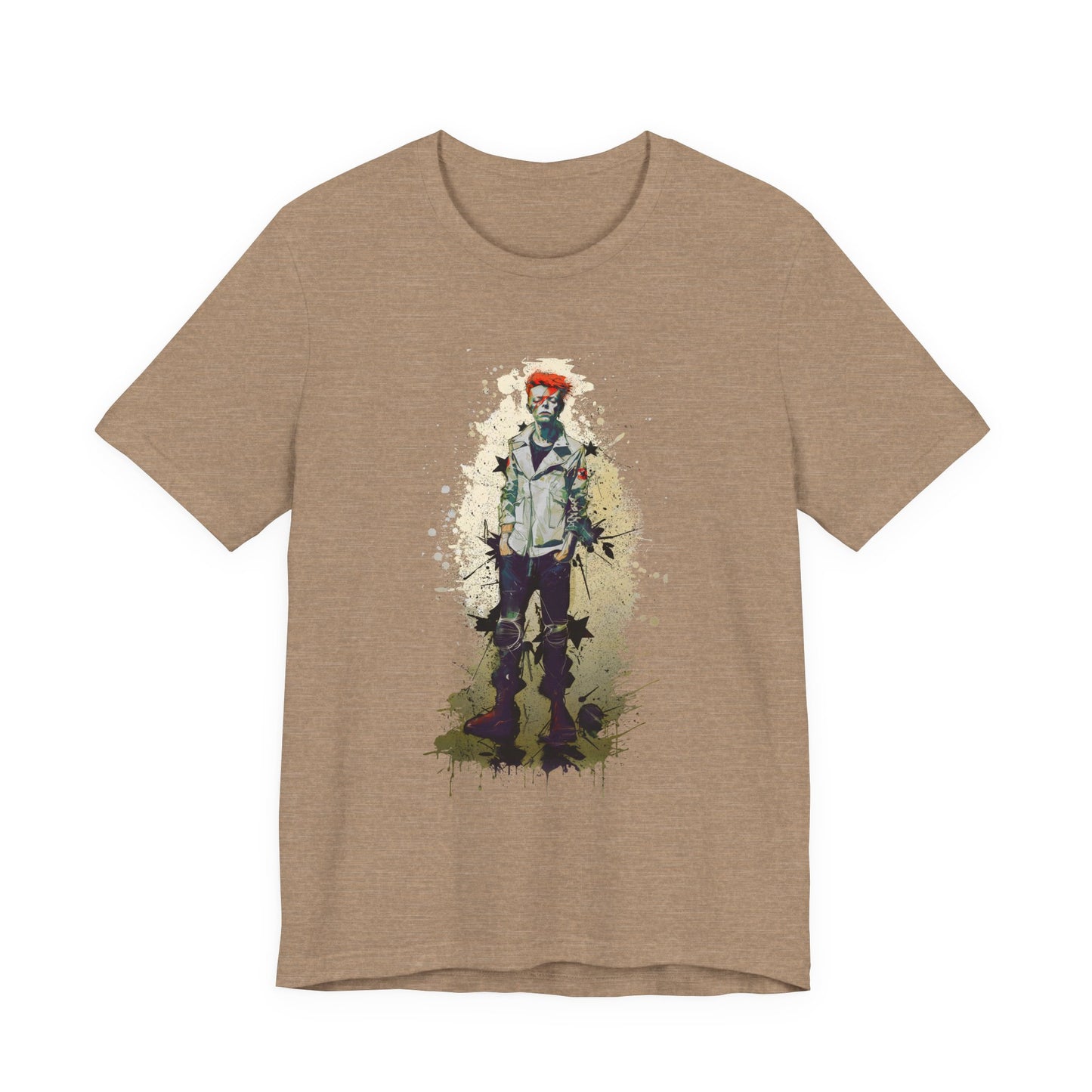 Young David Bowie graphic tee Ñ teenage punk-era portrait of the rock legend
