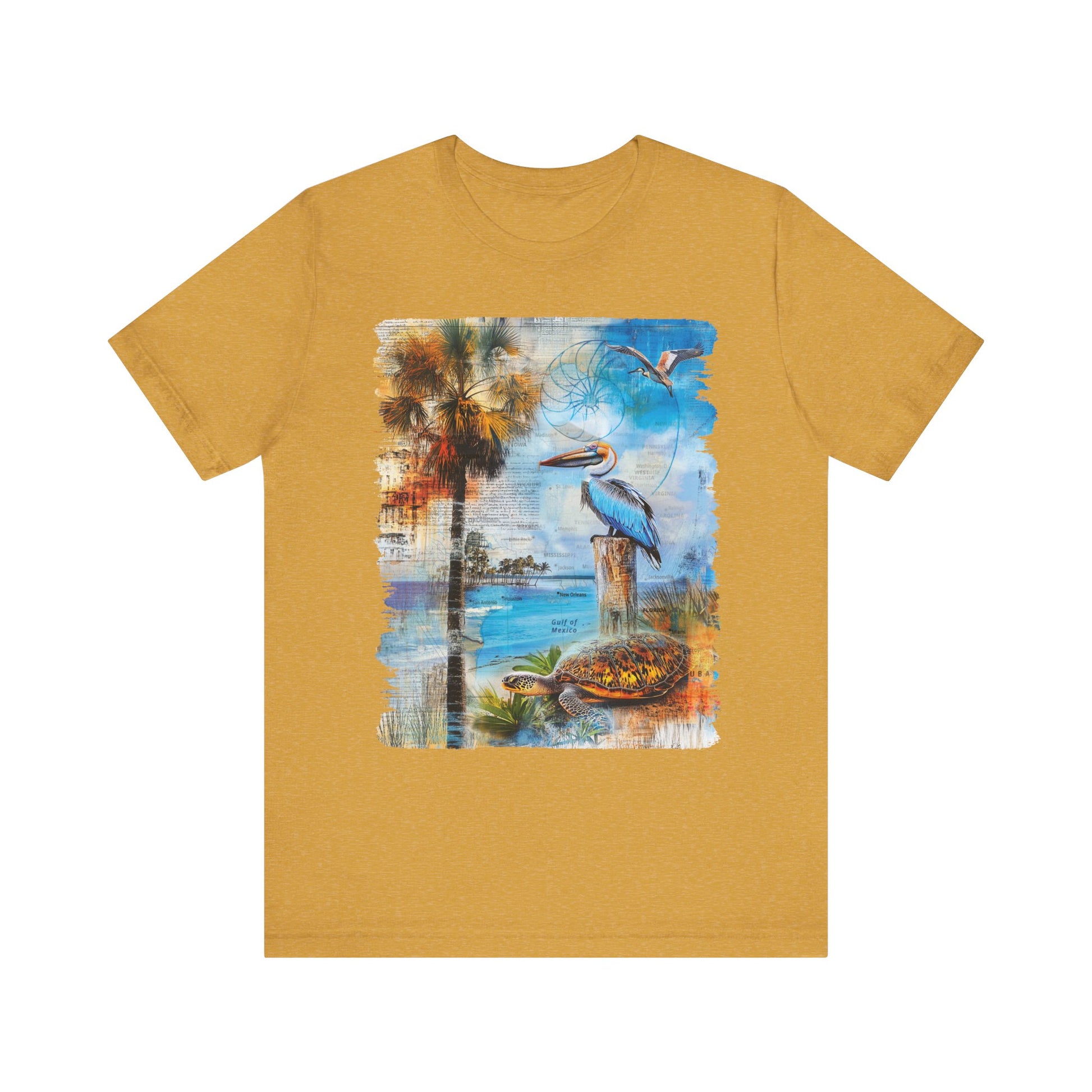 Gulf of México Collage Tee - Coastal Pride Shirt