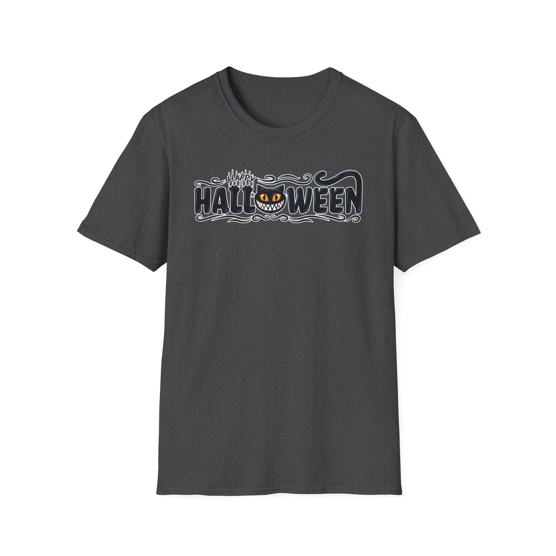 Happy Halloween Black Cat Halloween t-shirt mens womens ladies | Speak Out Shirts