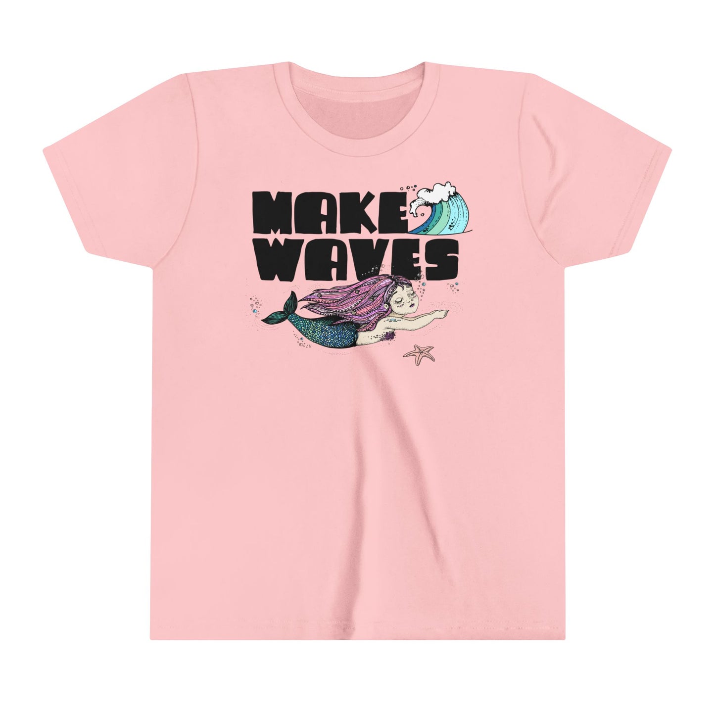 Mermaid Youth Tee - Make Waves Graphic