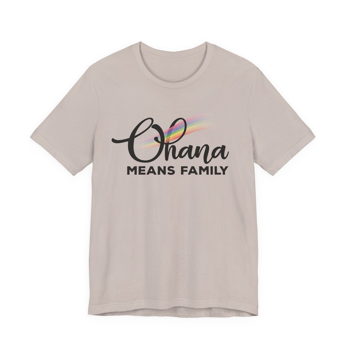 Ohana Means Family Rainbow Unisex Tee