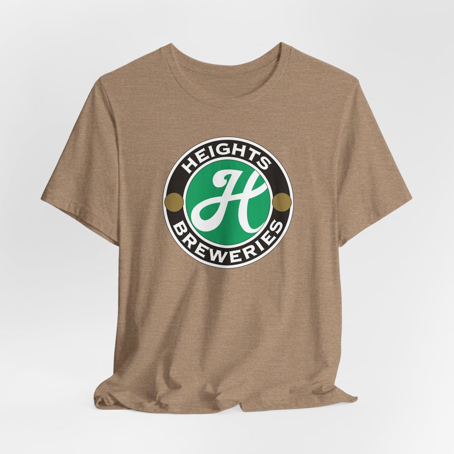 Heights Breweries Logo T‑Shirt — Retro Green Brewery Emblem Tee