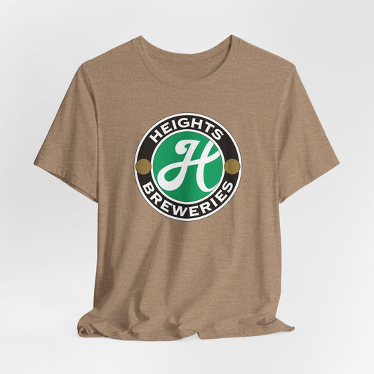 Heights Breweries Logo T‑Shirt — Retro Green Brewery Emblem Tee