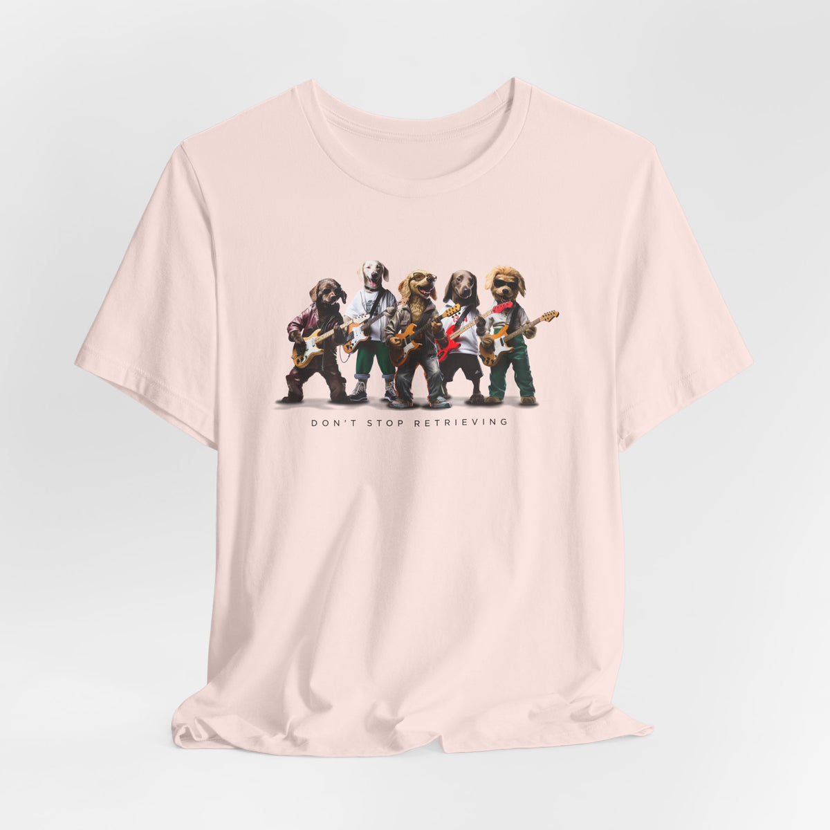 Rock Band Dogs Graphic Tee — "Don't Stop Retrievin'"
