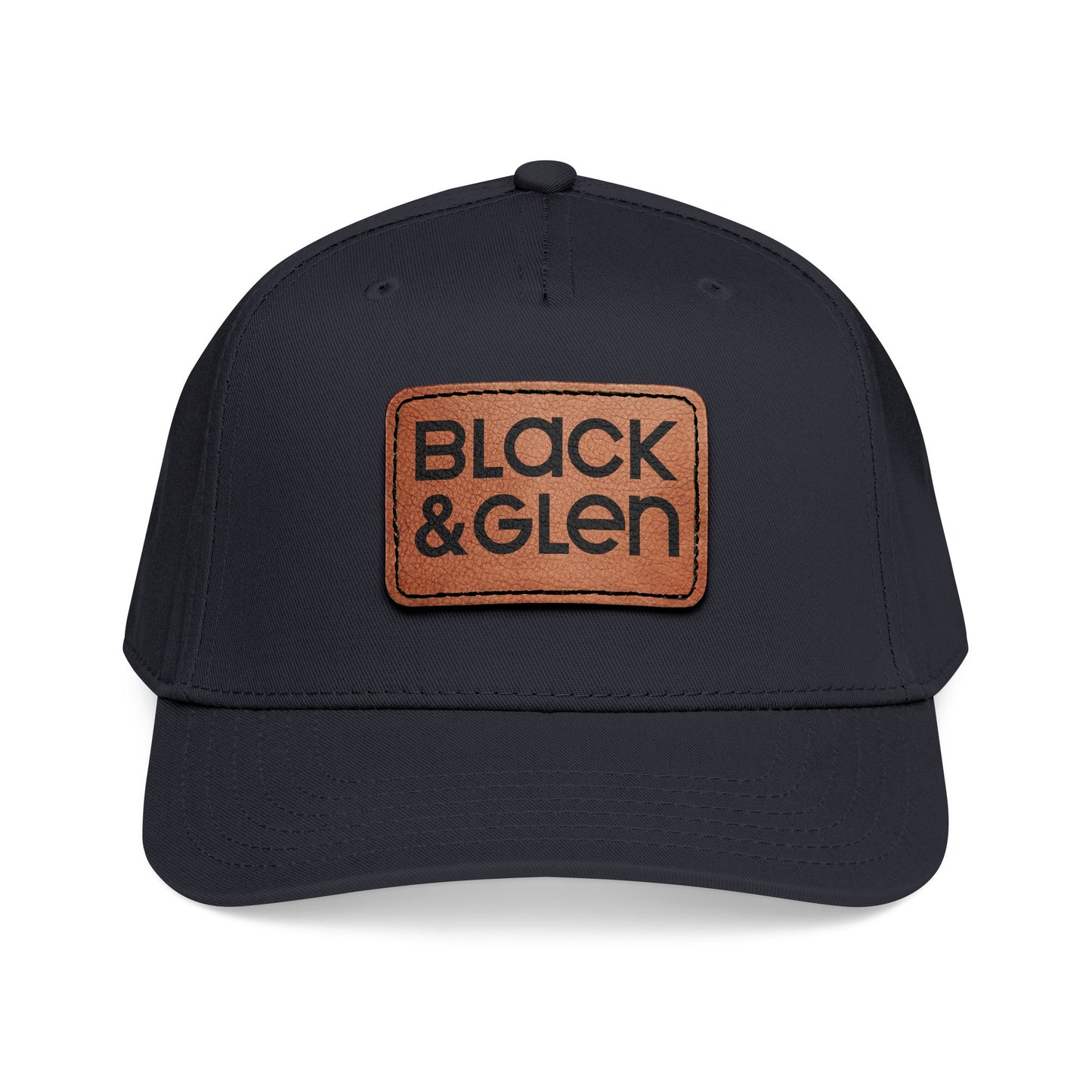 BLACK & GLEN Leather Patch Baseball Cap - Mid Profile Hat