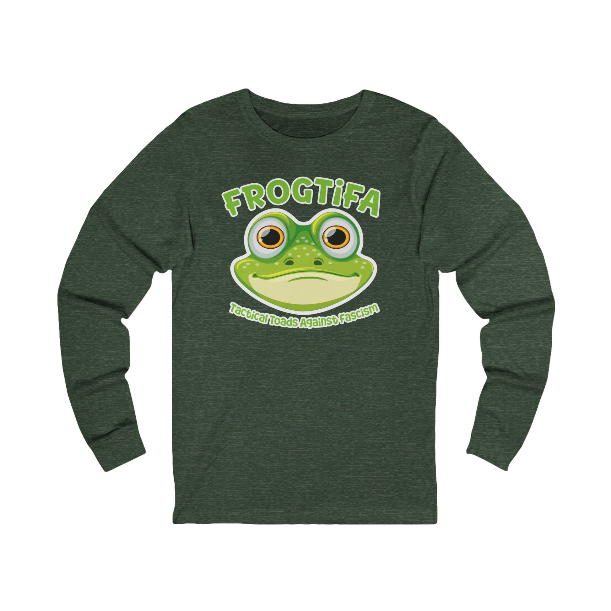 FROGTIFA Tactical Toads Against Fascism Long Sleev t-shirt protest mens womens | Speak Out Shirts