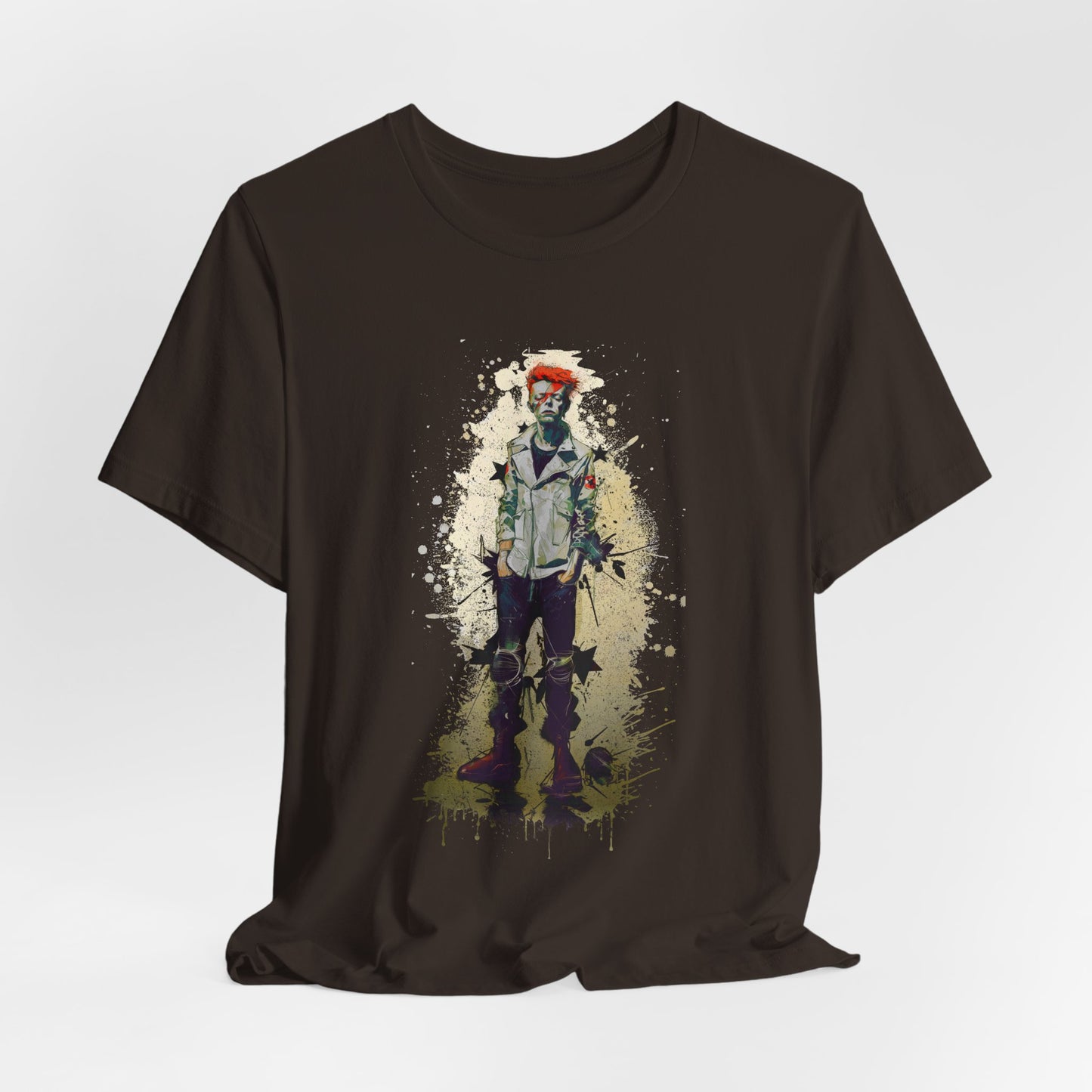Young David Bowie graphic tee Ñ teenage punk-era portrait of the rock legend